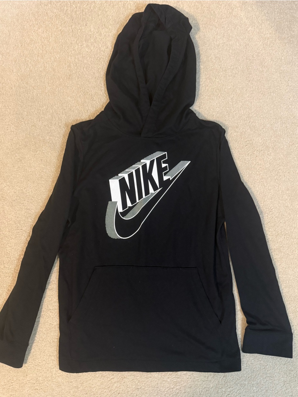 Nike youth Black lightweight Hoodie size medium